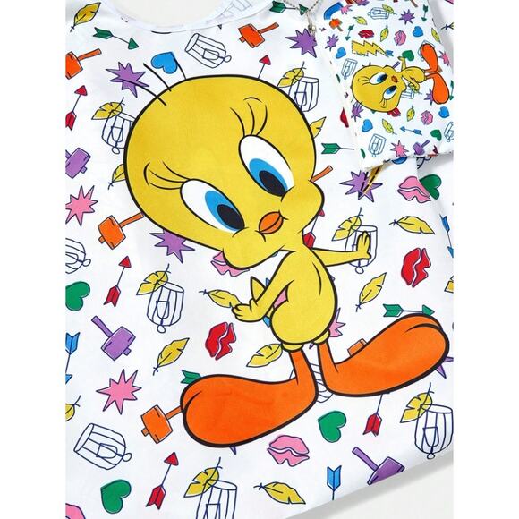 Looney Tunes Tweety Bird White Colorful All Over Print Reusable Tote Bag - Picture 1 of 5